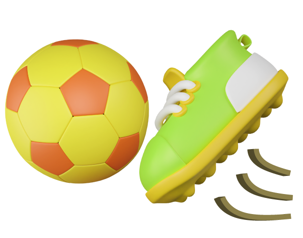 Fussball mit Schuh gelb Sportikids – Freude am Sport!
